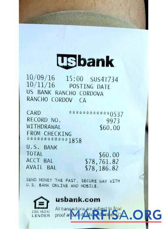 Realistic USA US bank payment receipt download for verification